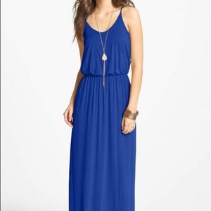 Nordstrom Lush Long Royal Blue Maxi Dress